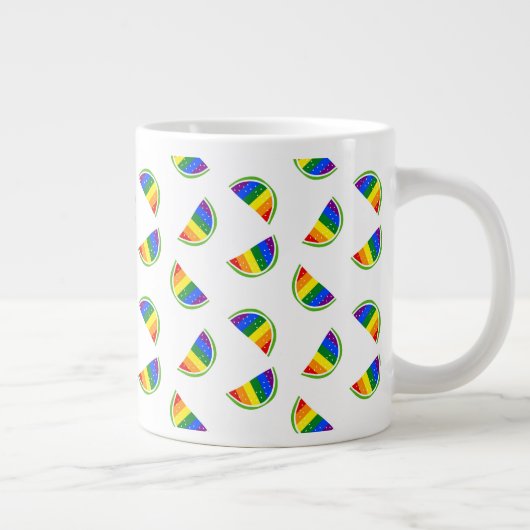 Rainbow Watermelon Pattern Grote Koffiekop (Rechts)