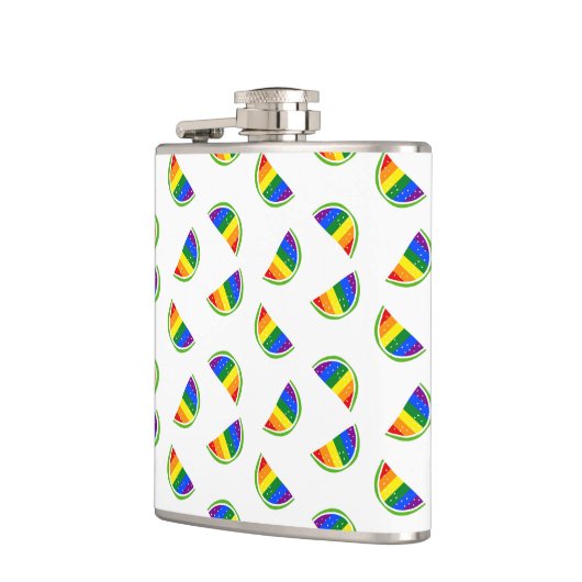 Rainbow Watermelon Pattern Heupfles (Links)