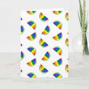 Rainbow Watermelon Pattern Kaart
