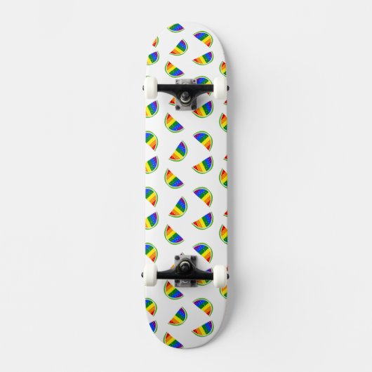 Rainbow Watermelon Pattern Persoonlijk Skateboard (Voorkant)