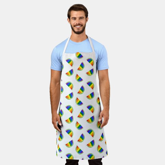 Rainbow Watermelon Pattern Schort (Gedragen)