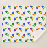 Rainbow Watermelon Pattern Sherpa Deken (Voorkant (horizontaal))