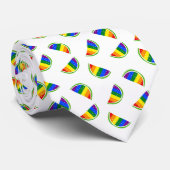 Rainbow Watermelon Pattern Stropdas (Opgerold)