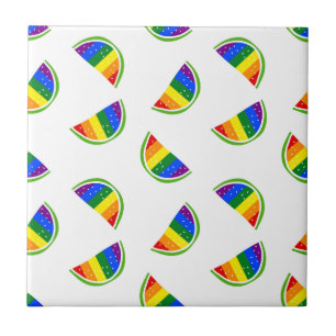 Rainbow Watermelon Pattern Tegeltje
