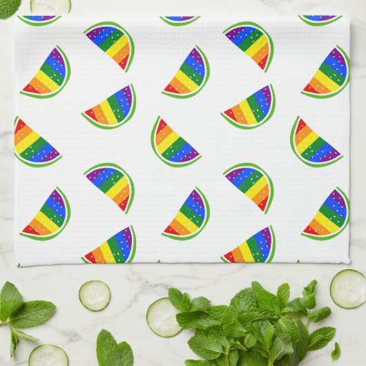 Rainbow Watermelon Pattern Theedoek (Gevouwen)