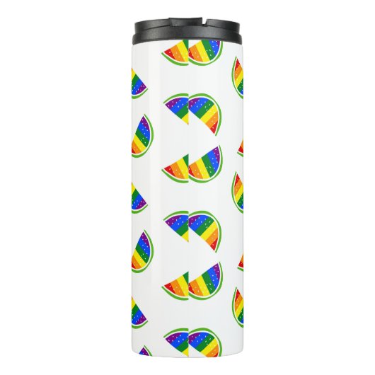 Rainbow Watermelon Pattern Thermosbeker (Achterkant)