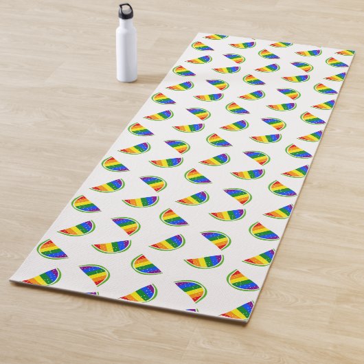 Rainbow Watermelon Pattern Yogamat (In situ)