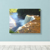 Rainbow Waterval Foto Canvas Art Print (Michigan (Insitu (Houten vloer))