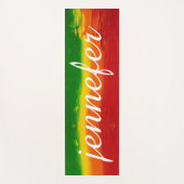 Rainbow-Waterverf Aangepaste monogram voor scripts Yogamat (Voorkant)