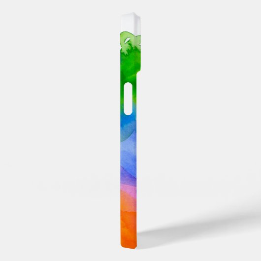 Rainbow Waterverf Abstracte naam Monogram Case-Mate iPhone Case (Achterkant / Rechts)