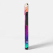 Rainbow Waterverf Abstracte naam Monogram iPhone Hoesje (Linkerkant)