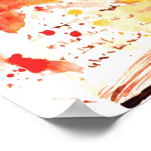 Rainbow Waterverf Artwork Book Nook Poster (Hoek)