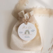 Rainbow Waterverf Blauw Goud Baby shower Bedankjes Labels