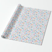 Rainbow Waterverf Butterfly Wrapping Paper Cadeaupapier (Uitgerold)