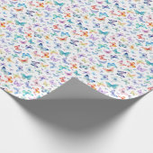 Rainbow Waterverf Butterfly Wrapping Paper Cadeaupapier (Hoek)