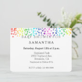 Rainbow Waterverf Confetti baby shower Kaart (Staand voorkant)