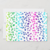 Rainbow Waterverf Confetti baby shower Kaart (Achterkant)