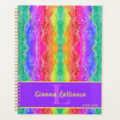 Rainbow Waterverf Crystal Edelsteen Ontwerp Planner (Voorkant)