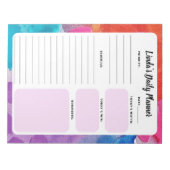 Rainbow-Waterverf dagelijkse naar-uitvoerlijstlapt Notitieblok (Voorkant)