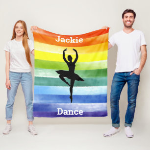 Rainbow Waterverf Dance Fleece Blanket for Girls! Deken