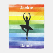 Rainbow Waterverf Dance Fleece Blanket for Girls! Deken (Voorkant)