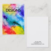 Rainbow Waterverf die Kaart verkrijgt Visitekaartje (Voorkant / Achterkant)