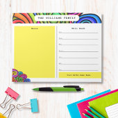 Rainbow Waterverf Doodle Calendar Notitieblok