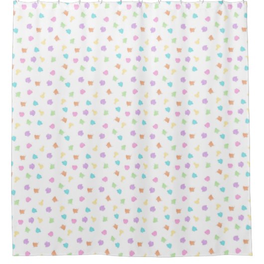 Rainbow Waterverf Dot Shower Curtain Douchegordijn (Voorkant)