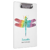 Rainbow Waterverf Dragonfly - Gepersonaliseerde Fe Klembord (Rechts)