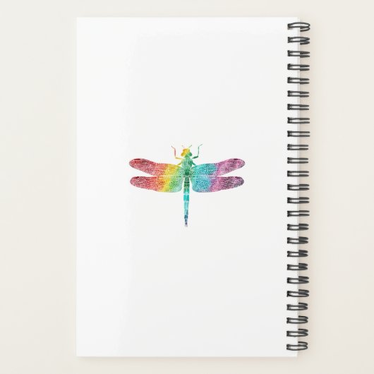Rainbow Waterverf Dragonfly - Gepersonaliseerde Fe Planner (Achterkant)