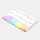 Rainbow Waterverf Eenvoudige Dagelijkse Organisato Post-it® Notes (Schuin)