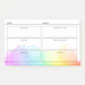Rainbow Waterverf Eenvoudige Dagelijkse Organisato Post-it® Notes (Voorkant)