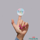 Rainbow Waterverf Elegant bruiloft Dank u Ronde Sticker