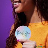 Rainbow Waterverf Elegant bruiloft Dank u Ronde Sticker