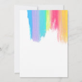 Rainbow Waterverf Elegant Moderne Rehearsal Dinner Kaart (Achterkant)