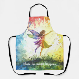 Rainbow Waterverf Fairy - Magische fantasie Schort