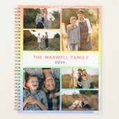 Rainbow Waterverf Family Photo Collage Planner (Voorkant)