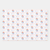 Rainbow Waterverf Floral Wrapping Paper Sheets (Voorkant 3)