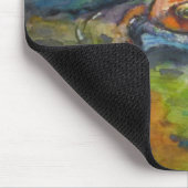 Rainbow Waterverf Geschilderde Happy Frog Muismat (Hoek)