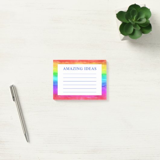 Rainbow Waterverf geweldige ideeën Post-it® Notes (Kantoor)