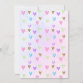 Rainbow Waterverf Girl Birthday Kaart (Achterkant)