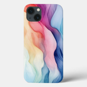 Rainbow Waterverf golfontwerp Case-Mate iPhone Case