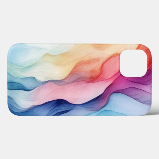 Rainbow Waterverf golfontwerp Case-Mate iPhone Case (Achterkant (horizontaal))