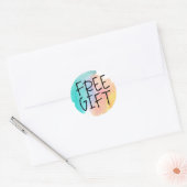 Rainbow waterverf gratis monster gratis cadeau Sti Ronde Sticker (Envelop)