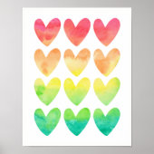 Rainbow-waterverf hardt kinder poster afdrukken (Voorkant)