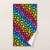 Rainbow Waterverf Hearts Patroon Bad Handdoek (Handdoek)