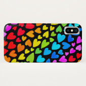 Rainbow Waterverf Hearts Patroon Case-Mate iPhone Case (Achterkant (horizontaal))