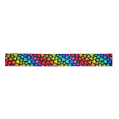 Rainbow Waterverf Hearts Patroon Satijnen Lint (Voorkant)