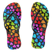 Rainbow Waterverf Hearts Patroon Teenslippers (Voetbed)
