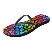 Rainbow Waterverf Hearts Patroon Teenslippers (Schuin)